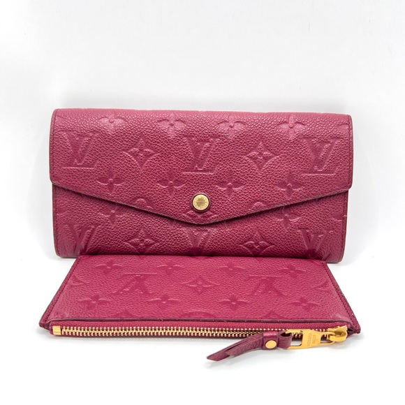 Louis Vuitton Handbags - Authentic LV Louis Vuitton Monogram Empreinte Sarah Bifold Long Wallet W/ Insert